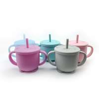 high-grade silicone bpa free  silicone sippy drinking straw cup